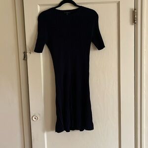 COS navy blue rib knit dress